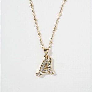 24K gold plated Vanessa Mooney Initial necklace